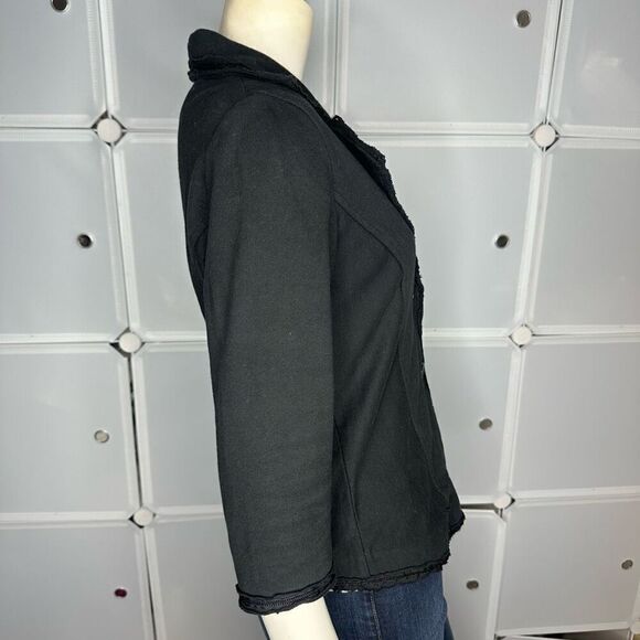 Anthropologie Nick & Mo 3/4 Sleeve Blazer Black Size Small - Picture 8 of 11